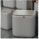 3pcs Set,140L,Stylish Foldable Zippered Storage Bags, Travel Organizer,Large Capacity, Portable, Moisture-Proof Non-Woven Fabric Solution, Houndstooth Print