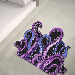 Octopus Bathroom Rug Non-Slip Mat -, Microfiber Absorbent Octopus Rug Non-Slip Backing, Unique Gift And Holiday Decor Rug For Tabletop Role Playing Gamers, Fans And Sailing Enthusiasts