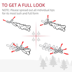 HOMCOM 6' Artificial Pencil Christmas Tree, Slim Xmas Tree With 390 Realistic Branch Tips And Plastic Stand, White