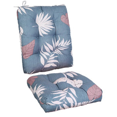 Waterproof Rocking Chair Cushion Upper And Lower Back And Seat Sets With Non-Slip Ties Oxford Cloth Surface Polyester Filling Comfortable For Indoor Home Office Car