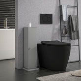 Small Toilet Paper Cabinet, Bathroom Corner Cabinet with Doors and Shelves for Paper Shampoo, Gray