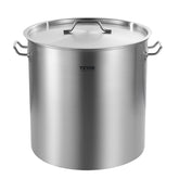 84QT Stainless Steel Stockpot Cooking Kitchen Sauce Pot With Basket Lid Handle