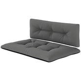 2 Seater Pallet Cushions Outdoor 3.9 Thick Replacement Cushions - Tufted Design For Garden, Patio, Black