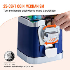 17'H Gumball Machine Vending Coin Bank Vintage Candy Dispenser PC Bule