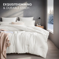 All-Season Oversized Solid Plump Duvet - Premium Durable Comforter With Enhanced Warmth. This Thick Winter Quilt Insert Provides Year-round Comfort, Making It An Ideal Christmas Gift For Daily Use.