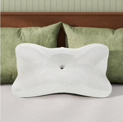 Cervical Neck Pillow, Cooling Ergonomic Memory Foam Pillows Dual Height Orthopedic Support Contour Pillow For Side