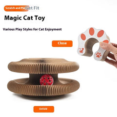 Folding Cat Scratcher, A Magical Foldable Toy