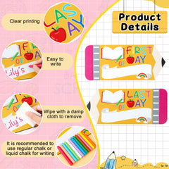 First And Last Day Of School Board Sign,Double Sided Printing Pencil Chalkboard For 1st Day Of Kindergarten Preschool, Back To School Supplies Photo Props-Clearance