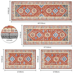 Boho Kitchen Rugs Sets 4 Piece With Runner Floral Kitchen Floor Mat Carpet Farmhouse Kitchen Rugs And Mats Non Skid Washable Runner Rug For Kitchen Floor Sink