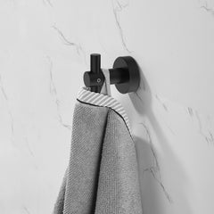 Round Base Wall Hook With Screws Matte Black Hook, 4-piece Set, Suitable For Entry-level Shoe Cabinets, Wardrobes, Bathrooms, Bedrooms, Furniture Hardware, Cannot Be Shipped On Weekends