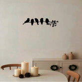 1PC Fashionable Metal Bird Wall Art - Bird On The Branch Wall Ornament. The Leaves With Birds Sculpture Wall Decor Is A Fashion - Forward Metal Wall Hanging, Keeping Your Decor On - Trend.Decorative S
