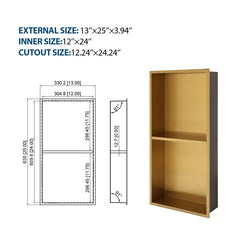 Stainless Steel Shower Niche, Gunmetal Black, Waterproof, Leak-Free, Rust-Resistant,Easy Installation, Corrosion-Resistant