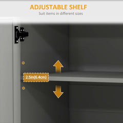 Kitchen Island with Wheels, Kitchen Island on Wheels with Drawer, 3 Cabinets, Stainless Steel Countertop, Gray