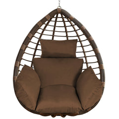 1Pc Egg Chair Cushion Hanging Basket Seat Cushion Thicken Soft Egg Swing Chair Pad Hanging Egg Chair Cushion With Headrest
