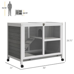 Desk/Table Sized Rabbit Hutch with Wheels
