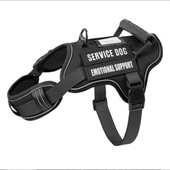 USLOCAL Tactical Service Dog Harness With Control Handle No Pulling Adjustable Reflective Pet Vest Harness Easy Walking Training