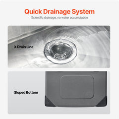 33' Kitchen Sink Top Mount Single Bowl Drop-In Basin Stainless Steel Bar
