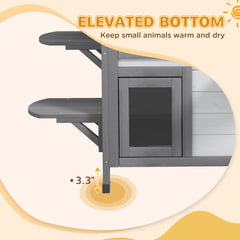 2-story Cat House Outdoor, Weatherproof Wooden Cat Enclosure for Feral Cats with Escape Door, Openable Roof, Jumping Platforms, White