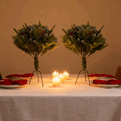 Lifelike Artificial Christmas Tree With 8 Lighting Modes, 50 Warm LEDs, Auto Timer & IP44 Waterproof, Battery Operated For Indoor Outdoor Decor