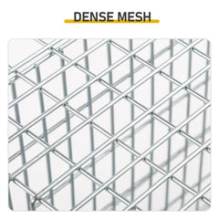 32in Live Animal Trap Cage With Cover, Humane Animal Rescue Outdoor Cage For Armadillos Cats Groundhogs Muskrats, Opossums Raccoons Skunks, Silver