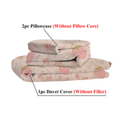 3 Piece Strawberry Duvet Cover Set Strawberry Print Bedding For Home Bedroom Decor Microfiber Quilt Cover Gifts Twin Full Queen King Size