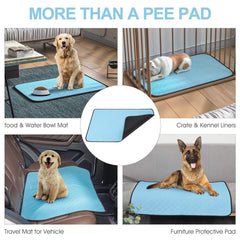 Washable Dog Urine Pad, Waterproof Toilet Training Mat For Dogs, 89.5 X 59.2 Cm - 34.5 In X 23 In, Washable Urine Pad Non-Slip Diaper Pad, For Puppies And Cats, 2 Packs