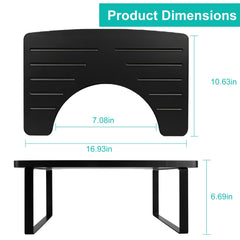 1Pc Wooden Metal Potty Stool 6.69in In Bathroom Toilet Stool For Children Rustproof Anti-Slip Poop Stool Black