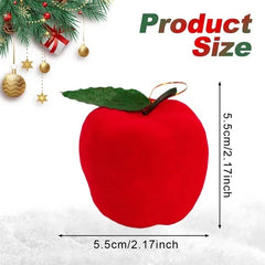 12Pcs Mini Christmas Ornament 2.1in Foam Red Ball Ornament Pendants Xmas Tree Hanging Decorations For Holiday Party Supplies