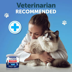 Lysine For Cats Lysine Powder Supplement 900mg Serving Immune Support For Cats & Kittens Sneezing Runny Nose Squinting Watery Eyes Cold Eye Respiratory Health With Taurine