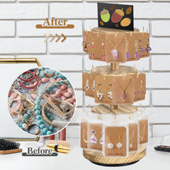 360 Rotating Earring Display Stands With 50 Earring Holder Cards
