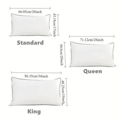 2 Pieces Bed Pillows Grey-STANGARD