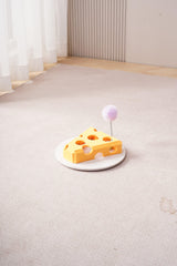 Cat Puzzle Toy With Ball And Spring-loaded Wand Felt Indoor Cat Toy Box Suction Cup Base Treat Puzzle Helps Cats Play Independently And Improves Their Intelligence.