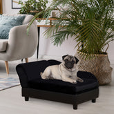Pet Sofa Bed Couch with Storage, Pet Sofa for Cats and Small Dogs, Black