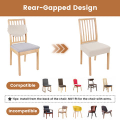 4Pack Waterproof Dining Chair Slipcovers Stretch Chair Seat Slipcovers Removable Washable Jacquard Seat Covers For Dining Room