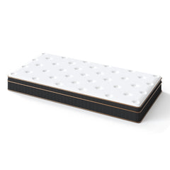 10 Inch Twin XL Mattress, Innerspring Mattress With Black Gold Trim & White Cover - Medium Firm Support, Breathable Design For College Dorms, Tall Sleepers & Guest Rooms