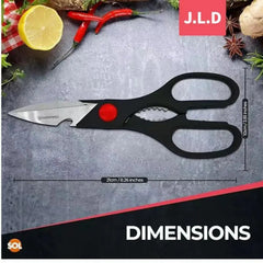 Food Scissors, Sharp Scissors With Walnut Tongs, Bottle Opener, Can Opener, Vegetable Cutting Scissors, Chopping Scissors, USPS Shipping, Supports Self Pickup