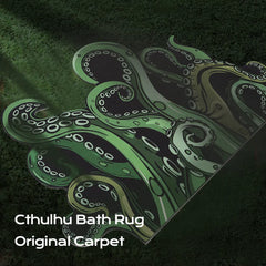 Octopus Bathroom Rug Non-Slip Mat -, Microfiber Absorbent Octopus Rug Non-Slip Backing, Unique Gift And Holiday Decor Rug For Tabletop Role Playing Gamers, Fans And Sailing Enthusiasts