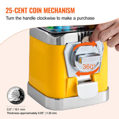 17' H Gumball Machine Vending Coin Bank Vintage Candy Dispenser PC Yellow