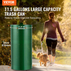 Dog Poop Trash Can 11.5 Gallons Weather-Resistant Dog Waste Bin With Lid