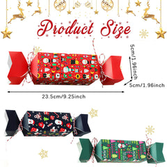 12 Pcs Christmas Candy Shaped Treat Boxes Santa Claus Snowman Christmas Tree Paper Gift Boxes Candy Storage Boxes Packing Boxes Decoration For Christmas Birthday Wedding Party Ornament Container