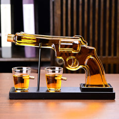 Gifts For Men Dad, 10 Oz Whiskey Gun Decanter Set 2 Bullet Glasses - Unique Birthday Pistol Gift Ideas Daughter Son, Personalized Liquor Dispenser - Scotch Bourbon Vodka, Him, Brother Husband