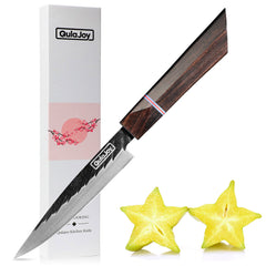 Qulajoy 8 Inch Japanese Kiritsuke Knife,Professional Hand Forged High Carbon Kitchen Chef Knife With Ebony Handle