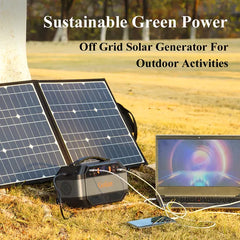Gofort 330W Portable Power Station, 299Wh Solar Generator Backup Power Supply With 2X 110V AC Outlets, 4X 12V DC Outlets And 4X USB Outlets For Outdoor Camping, RV Travel, CPAP, Home Emergency Power