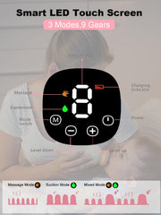 Hands Free Breast, Wearable Breastfeeding 3 Modes & 9 Levels, Double Electric Portable Low Noise With Long Battery Life 1 Pack