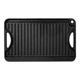 14x8.5 Inch Reversible Grill Griddle Pre-Seasoned BBQ Pan Cast Iron Black