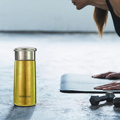 Titanium Alloy Vacuum Double-layer Ultra-light Travel Hot And Cold Universal Sports Insulation Hiking Camping Picnic Yellow Water Cup