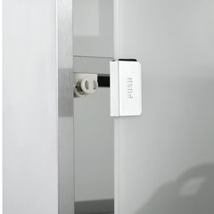 12" x 24" Lockable Medicine Cabinet, 4 Tier Stainless Steel Medical Wall Box with 2 Keys and Shelves for Bathroom