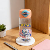 Astronaut Cat Plastic Bottle 400ml-Pink