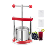 Fruit Wine Press Manual Press For Wine Making 0.44 Gal/1.65L Stainless Steel
