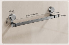 1 Suction Cup Telescopic Towel Rod